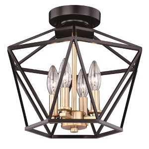 Vaxcel Turin 4 - Light Flush Mount in  Noble Bronze - 1 of 4