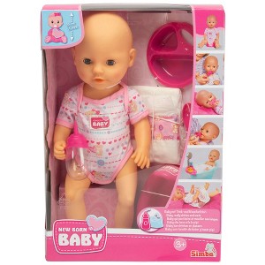 Simba Toys 15" Drink & Wet Baby Doll Set with Accessories for Kids Ages 3+ - 1 of 4