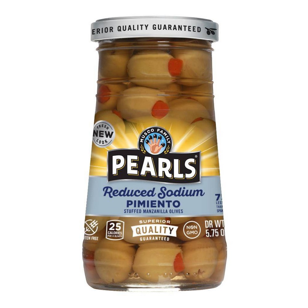 UPC 072999249036 product image for Pearls Reduced Sodium Pimiento Stuffed Manzanilla Olives - 5.75oz | upcitemdb.com