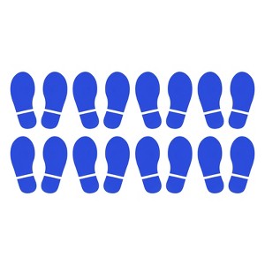 Unique Bargains Home Classroom Floor Stairs Decal PVC Footprint Sticker 8 Pairs - 1 of 4