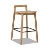 Okak Natural Blonde Ash Wood Counter Height Bar Stools for Dining Rooms,Minimalist Low Back Counter Bar Stools Without Arm - 2 of 4