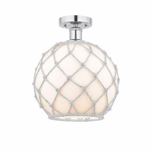 Farmhouse Rope - 1 Light Semi-Flush Mount In Industrial Style-12.75 Inches Tall and 10 Inches Wide - 1 of 1