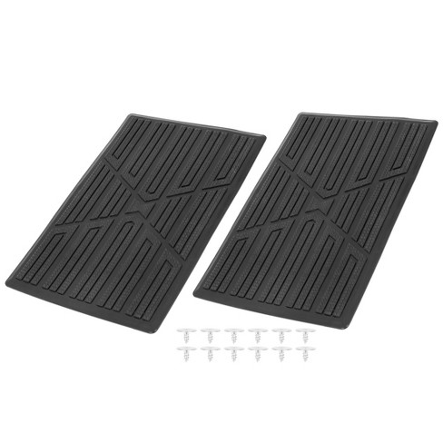 X AUTOHAUX Universal Floor Carpet Mat Plate Foot Rest Pedal Pad Stainless Steel 