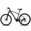 Infurnic Bicycles Mountain Bike 21 Speed, Aluminum Frame Disc Brake, Mountain biking for both men and women, Black, 70*27*39.5 - 4 of 4