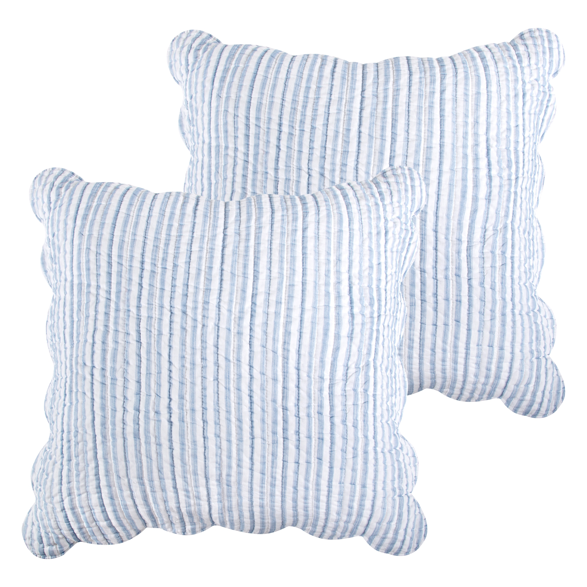 Martha Stripe Blue Euro Sham Set of 2 - Levtex Home
