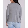 Women's Crewneck Long Sleeve Draped Nursing Tee | Motherhood Maternity - 2 of 4