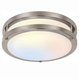 Itopfox Adjustable LED Ceiling Light Fixture with Dimmable Saturn Design, Brushed Nickel Finish for Hallway Bathroom Kitchen or Stairwell, ETL Listed - 1 of 4