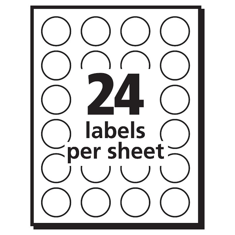 Avery Removable Labels 3/4" Round 1008/PK Neon AST 05474, 2 of 6