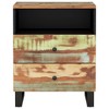 vidaXL Cabinet Accent Nightstand End Table with Storage Drawer Solid Wood - Multicolor - 3 of 4