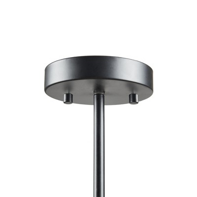 Devon Black 6-Light Chandelier with Clear Glass Shades