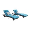 Outdoor Recliners Chairs Set of 2,Rattan Adjustable Recliners With Water Resistant Cushion,Reclining Lounge Chair For Poolside-Cuddlewood - 3 of 4