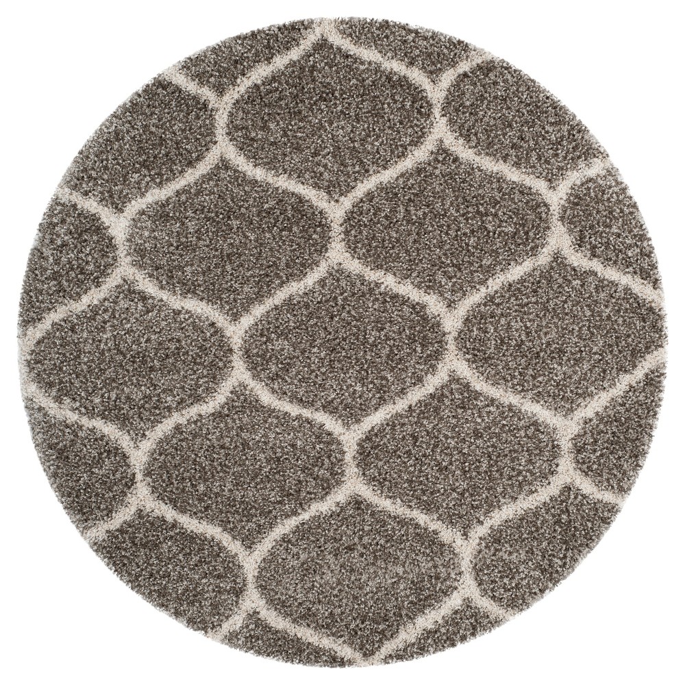 7'x7' Round Kamden Rug Gray/Ivory - Safavieh