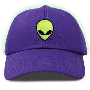 Dalix Alien Embroidered UFO Dad Hat Cotton Baseball Cap Adjustable Mens - 1 of 4
