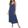 Ekouaer Womens Nightgown Sleeveless Long Night Gown Full Slip Sleep Dress Print Sleepwear Soft Lounge Dress - 2 of 4