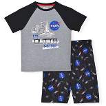 Sleep On It Boys Glow In The Dark NASA 2-Piece Short Sleeve & Shorts Pajama Set