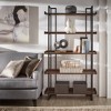 Felicia Rustic Industrial Metal/Wood Etagere Bookshelf - Inspire Q - 2 of 4