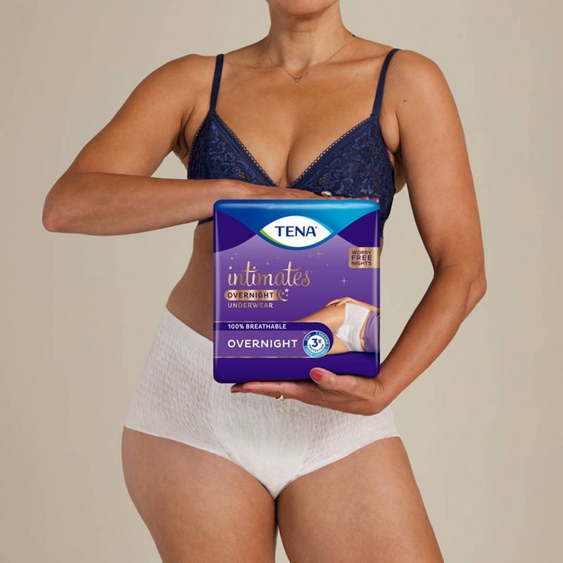 TENA Intimates for Women Incontinence & Postpartum Underwear - Overnight Absorbency, 5 of 8