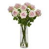 Nearly Natural Rose Artificial Arrangement in Cylinder Vase, Champagne - image 4 of 4