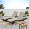 Christopher Knight Home Salem Outdoor Water Resistant Fabric Chaise Lounge Cushions (Set of 2) - 2 of 4