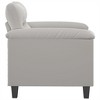 vidaXL Sofa Chair Light Gray Microfiber fabric, metal, plywood Compact - 3 of 4