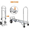 55.9" Aluminum Hand Truck 2 in 1 Folding Dolly Cart 770 lbs Capacity Heavy Duty - 4 of 4