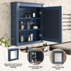 FONTOI Wall Mounted Medicine Cabinet Bathroom Storage Cabinet with Mirror Over Toilet Space Saver Cabinet, Home Organizer, Blue, 24.01"* 7.13"*27.76" - 4 of 4