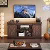 TV Stand - Entertainment Center with Storage Cabinets, Sliding Barn Doors, Mid Century Modern Media TV Console Table for Living Room Bedroom - 3 of 4