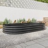 KWPZQEB Galvanized Raised Garden Bed, Planter Box Raised Garden Beds Outdoor, Oval Metal Raised Bed for Vegetables, Fruits, Flowers - 4 of 4
