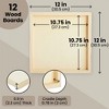 Bright Creations 12 Pack Unfinished Square Wood Panels for Painting, 12x12 Wooden Canvas Boards for Crafts - 4 of 4