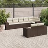 vidaXL Garden Sofa Set Brown, Cream White - 2 of 4
