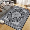 Area Rugs for Living Room, Machine Washable Low-Pile Carpet Rug for Bedroom, Vintage Floral Print Indoor Floor Rug Office Bedside Decor - 3 of 4