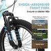 SEVOBAL Bicycles 20 Inch Kids Mountain Bike 7 Speed Shock Absorbing Front Fork V Brakes for Boys and Girls, Blue, 55.9"*21.2"*31.5" - 4 of 4