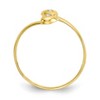 Black Bow Jewelry Cubic Zirconia Twin Hearts Bypass Toe Ring in 10K Yellow Gold - 2 of 4