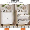 coucheta Shoe Cabinet, Shoe Storage Cabinet with 2 Flip Drawers, Shoe Organizer Cabinet, Shoe Storage Rack with Open Shelf, for Entryway, Hallway - 3 of 4