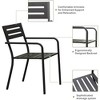 GlasFlength Patio Seating Sets 4 PCS Patio Dining Chairs Outdoor Heavy Duty Metal Stackable with Ergonomic Armrest, Multicolored, 23.46"*20.39"*32.01" - 2 of 4