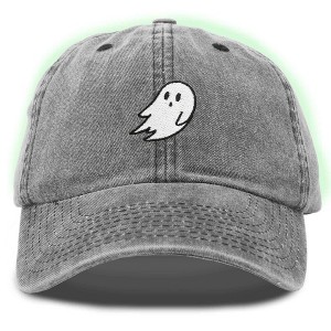 Dalix Ghost Glow in the Dark Embroidered Mens Womens Cotton Dad Hat Baseball Cap Adjustable - 1 of 4