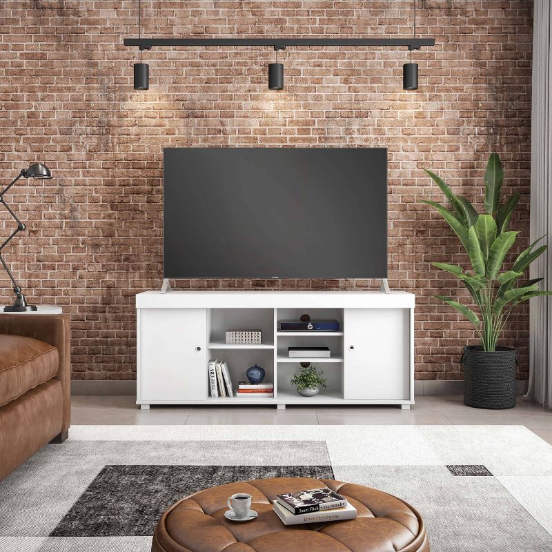 TV Stand for TVs up to 65&#34; with Storage White - Techni Mobili, 1 of 11