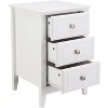 Bonnlo Upgraded White Night Stands for Bedrooms, Modern Nightstand with 3 Drawers - 4 of 4