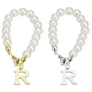 Unique Bargains Identification Handle Letter Charm Accessories Gold & Silver Tone 2 Pcs - 1 of 4