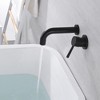 Sumerain Matte Black Tub Faucet Set Wall Mount Bathtub Faucet Single Handle, Rough-in Valve Included - 3 of 4