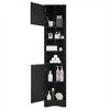 Tall Corner Cabinet Shelves, Narrow Storage Unit With 2 Doors And Adjustable Shelves, Wooden Floor Cabinet, Living Room, Entryway Home Furniture - 4 of 4