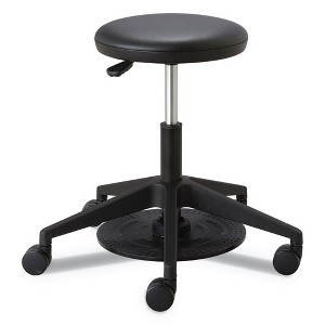 Safco Lab Stool, Backless, Supports Up to 250 lb, 19.25" to 24.25" Seat Height, Black - 1 of 4