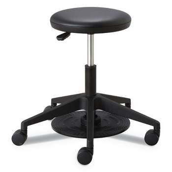 Safco Lab Stool, Backless, Supports Up to 250 lb, 19.25" to 24.25" Seat Height, Black