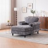 43.3''W Chenille Oversized Chaise Lounge Armchair with Wide Seat, Lazy Sleeper, and Rubber Wood Legs for Living Room and Bedroom - 4 of 4