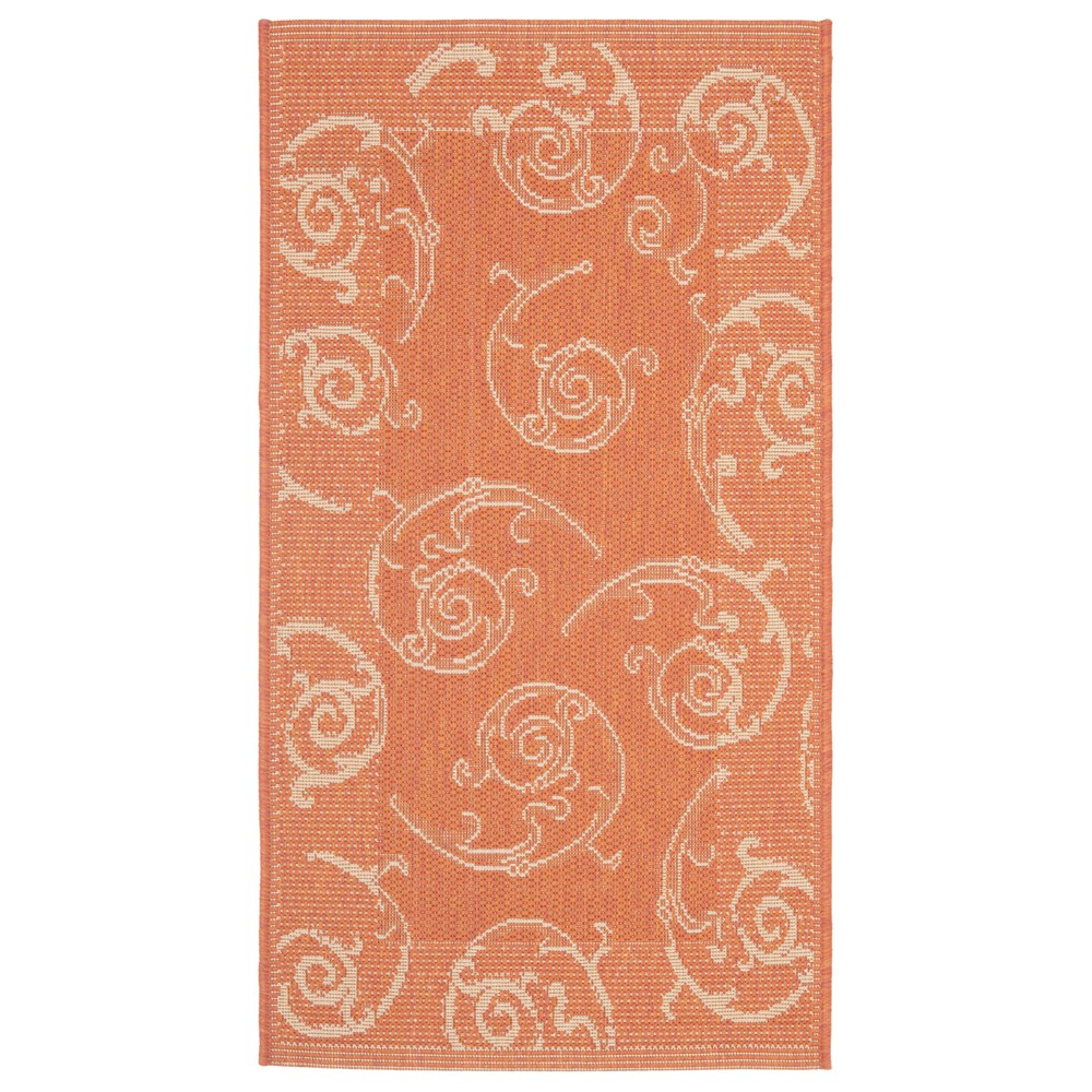 2'X3'7in Rectangle Pembrokeshire Outer Patio Rug Terracotta/Natural - Safavieh