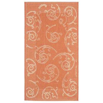 2'X3'7" Rectangle Pembrokeshire Outer Patio Rug Terracotta/Natural - Safavieh