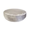 24" Oversized Panne Velvet Round Floor Pillow - Edie@Home - 2 of 4