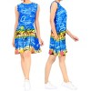 HAPPY BAY Women's Summer Loose Swimwear Bathing Suit Vacation Beachwear Mini Dress Wrap Cover Ups 0-2 Blue Floral - 2 of 4