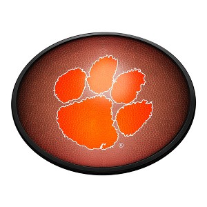College Football Pigskin Design Oval Slimline Lighted Wall Sign - 1 of 4