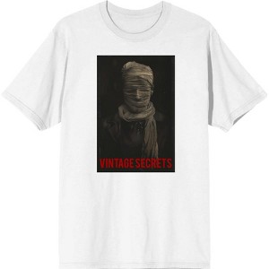 "Vintage Secrets" Album Cover Bandaged Face Adult Crew Neck Short Sleeve Tee - 1 of 2